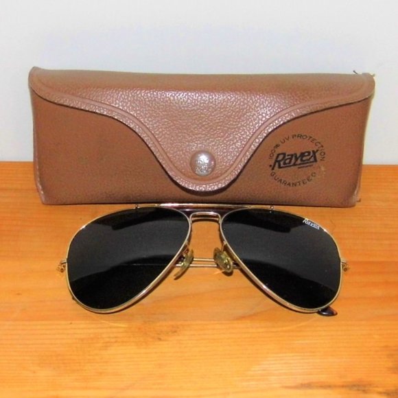 RAYEX Aviator Vintage 60/70's Gold Metal Frame Glass Lenses - Picture 3 of 7